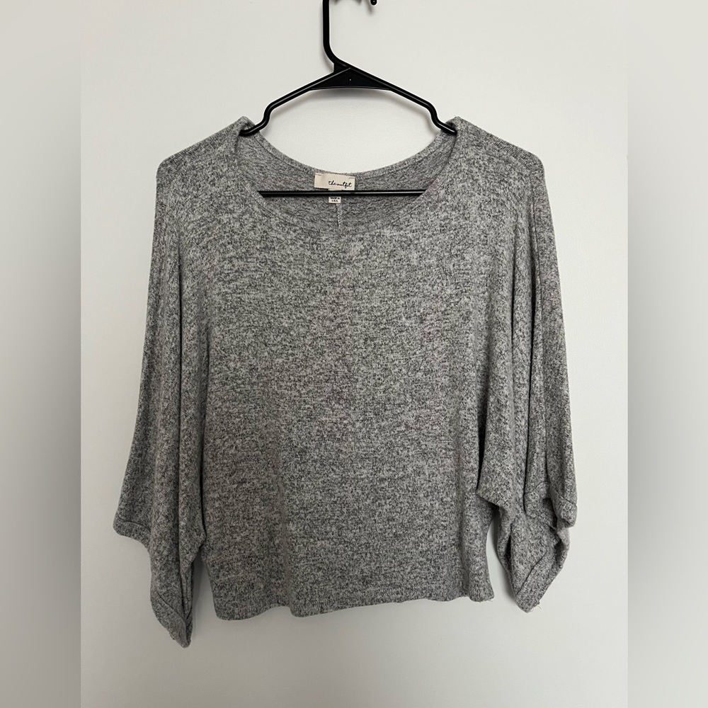 The Outfit, Gray Lightweight Loose Sweater, Size XS